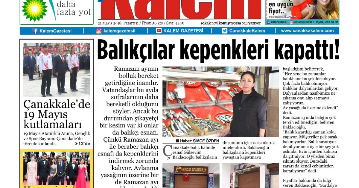 kalem 21 mayıs kapak